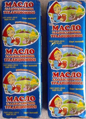 Масло сладко-сливочное <q>Традиционное</q>, жирность 82,5%